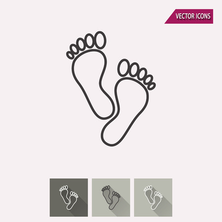 Foot vector icon. Illustration isolated for graphic and web design.のイラスト素材