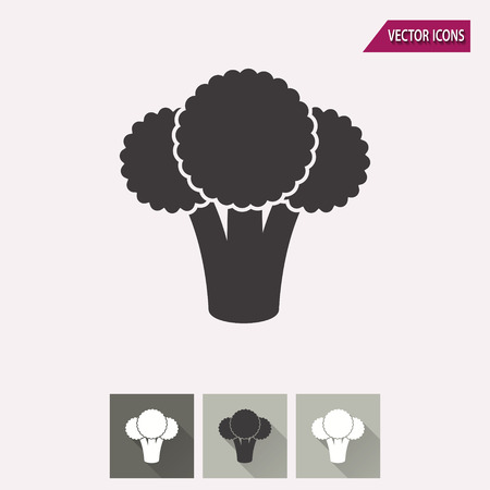 Broccoli vector icon. Illustration isolated for graphic and web design.のイラスト素材