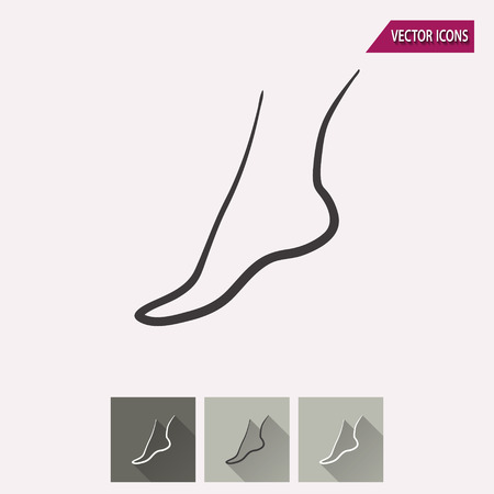 Foot vector icon. Illustration isolated for graphic and web design.のイラスト素材