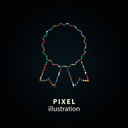 Award - pixel icon. Vector Illustration.のイラスト素材