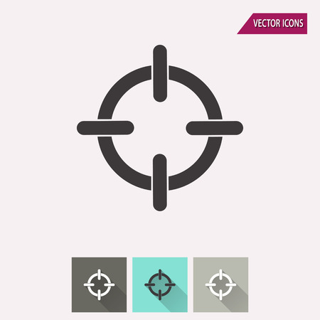 Target vector icon. Illustration isolated for graphic and web design.のイラスト素材