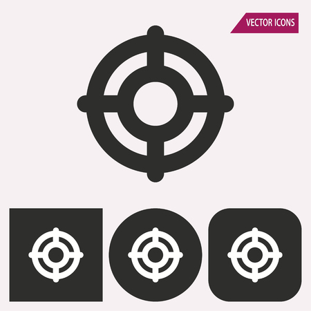 Target - black and white icons. Vector illustration.のイラスト素材