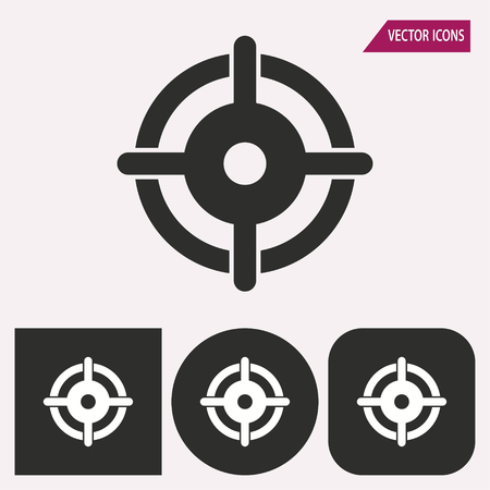 Target - black and white icons. Vector illustration.のイラスト素材