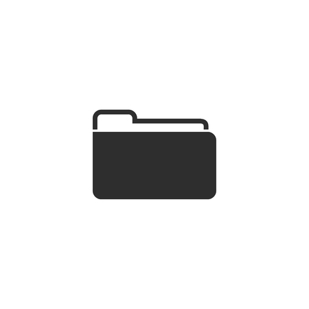 Folder vector icon. Black illustration isolated on white background for graphic and web design.のイラスト素材