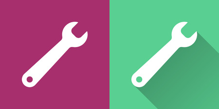 Wrench vector icon. Illustration isolated for graphic and web design.のイラスト素材