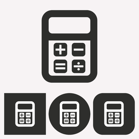 Calculator vector icon. Illustration isolated for graphic and web design.のイラスト素材