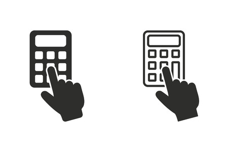 Calculator vector icon. Illustration isolated for graphic and web design.のイラスト素材