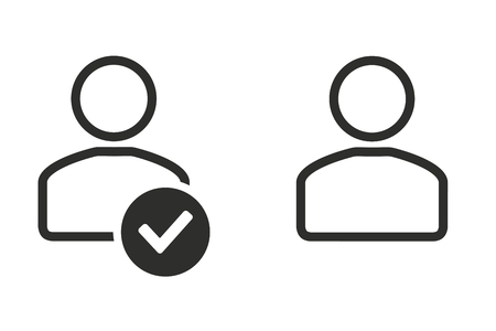 Account vector icon. Illustration isolated for graphic and web design.のイラスト素材