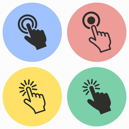 Touch vector icons set. Illustration isolated for graphic and web design.のイラスト素材