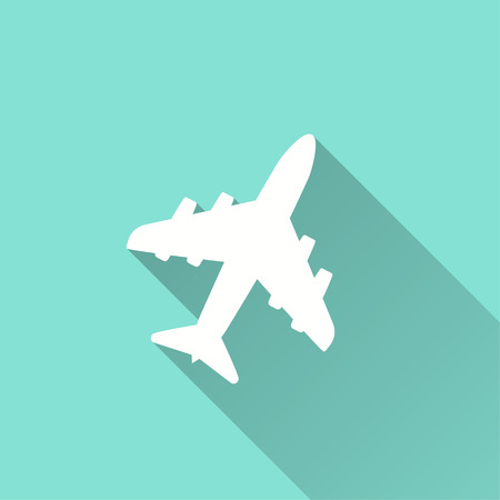 Airplane vector icon. Illustration isolated for graphic and web design.のイラスト素材