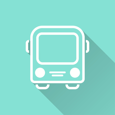 Bus vector icon. Illustration isolated for graphic and web design.のイラスト素材
