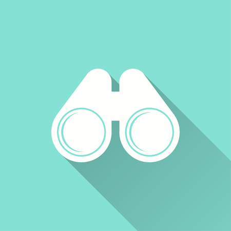 Binocular vector icon. Illustration isolated for graphic and web design.のイラスト素材