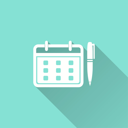 Planning calendar vector icon. Illustration isolated for graphic and web design.のイラスト素材