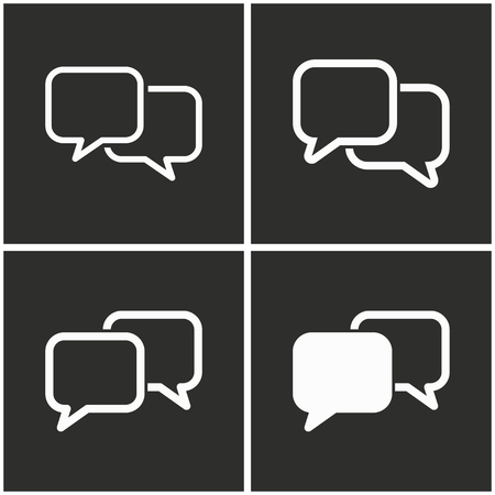 Communication bubble vector icons set. Illustration isolated for graphic and web design.のイラスト素材