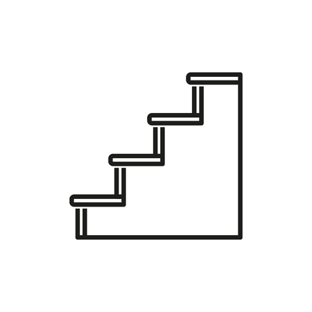 Ladder vector icon. Black illustration isolated on white background for graphic and web design.のイラスト素材