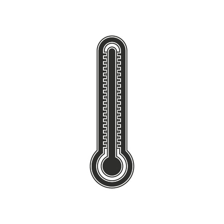 Thermometer vector icon. Black illustration isolated on white background for graphic and web design.のイラスト素材