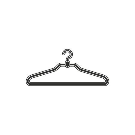 Hanger vector icon. Black illustration isolated on white background for graphic and web design.のイラスト素材