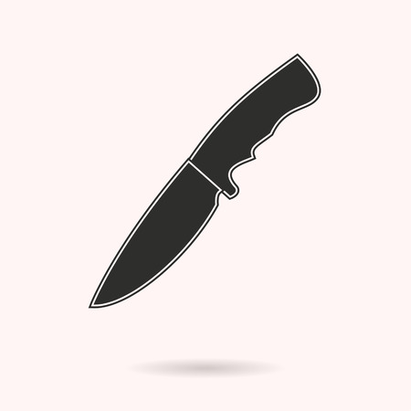 Knife vector icon. Black illustration isolated on white background for graphic and web design.のイラスト素材