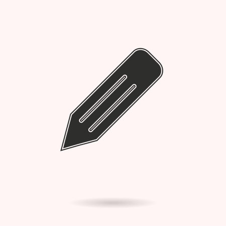 Pencil vector icon. Black illustration isolated on white background for graphic and web design.のイラスト素材