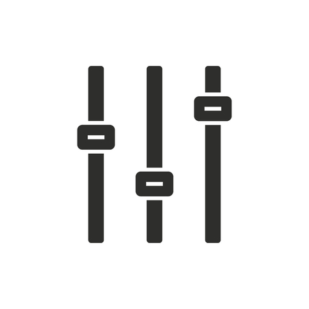 Adjustment vector icon. Black illustration isolated on white background for graphic and web design.のイラスト素材