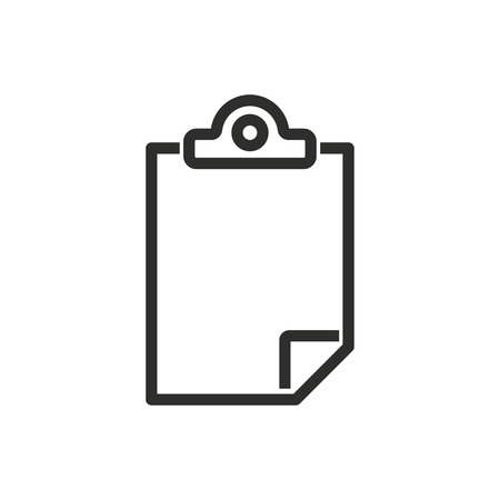Clipboard vector icon. Black illustration isolated on white background for graphic and web design.のイラスト素材