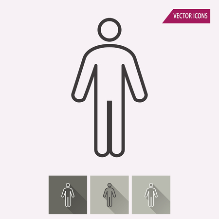 Man vector icon. Illustration isolated for graphic and web design.のイラスト素材