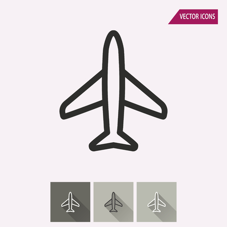 Airplane vector icon. Illustration isolated for graphic and web design.のイラスト素材