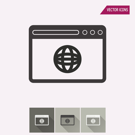 Browser vector icon. Illustration isolated for graphic and web design.のイラスト素材