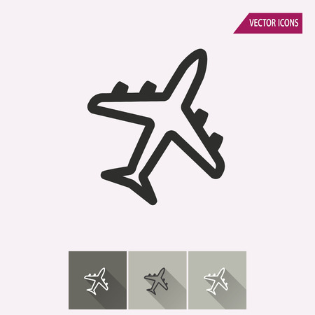 Airplane vector icon. Illustration isolated for graphic and web design.のイラスト素材