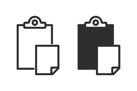 Clipboard vector icon. Black illustration isolated on white background for graphic and web design.のイラスト素材