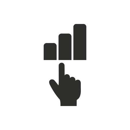 Analysis vector icon. Black illustration isolated on white background for graphic and web design.のイラスト素材