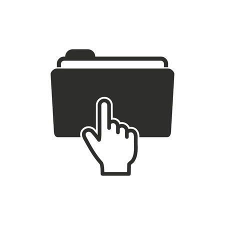 Application folder vector icon. Black illustration isolated on white background for graphic and web design.のイラスト素材