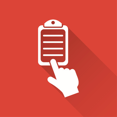 Document icon with long shadow.のイラスト素材