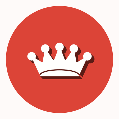 Crown vector icon with shadow. Illustration isolated for graphic and web design.のイラスト素材