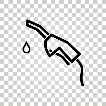 Fuel vector icon. Black illustration isolated for graphic and web design.のイラスト素材