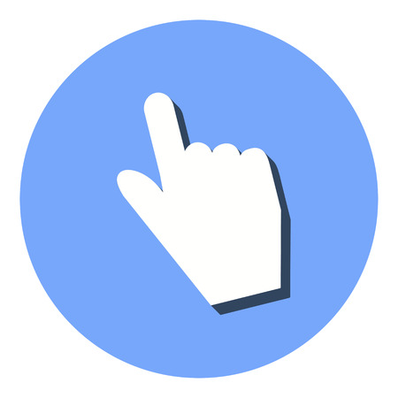 Hand vector icon with shadow. Illustration isolated for graphic and web design.のイラスト素材