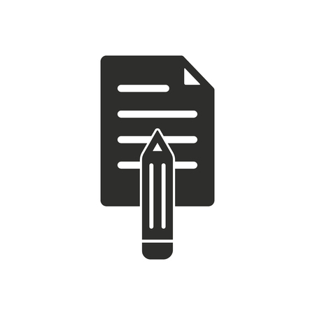 Notepad vector icon. Black illustration isolated on white background for graphic and web design.のイラスト素材