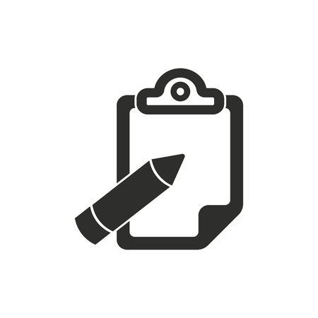 Notepad vector icon. Black illustration isolated on white background for graphic and web design.のイラスト素材