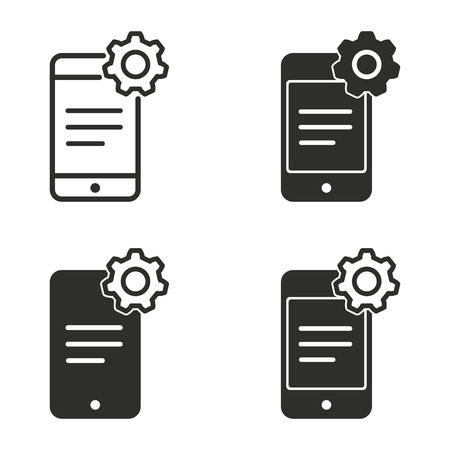 Digital interaction vector icons set. black Illustration isolated for graphic and web design.のイラスト素材