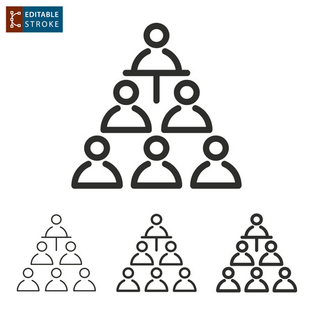 Conference - outline icon on white background. Editable stroke. Vector illustration.のイラスト素材