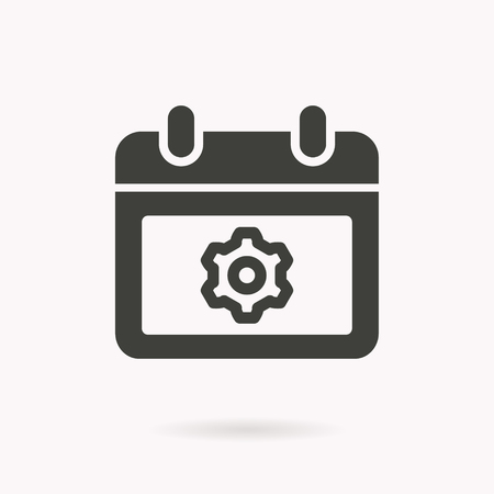 Calendar vector icon. Black illustration isolated for graphic and web design.のイラスト素材