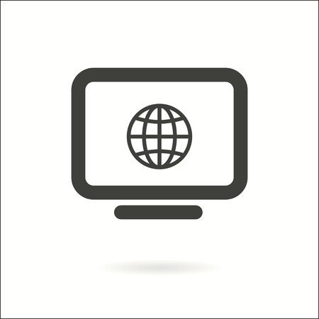 Laptop vector icon. Black illustration isolated for graphic and web design.のイラスト素材