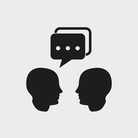 Interact vector icon. Black illustration isolated for graphic and web design.のイラスト素材