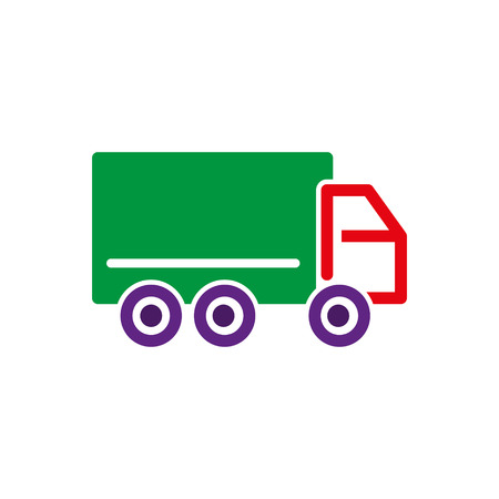 Truck vector icon. Illustration isolated on white background for graphic and web design.のイラスト素材