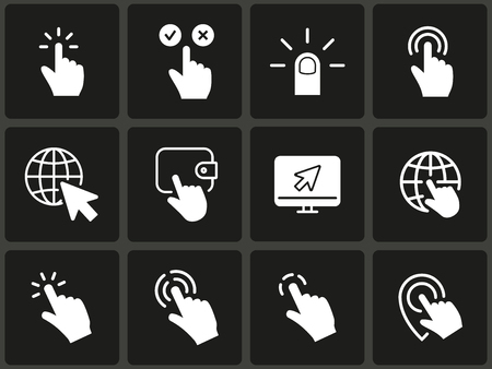 Mouse click icon, cursor symbol vector illustration.のイラスト素材