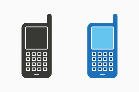 Old mobile phone icon, vector telephone illustrationのイラスト素材