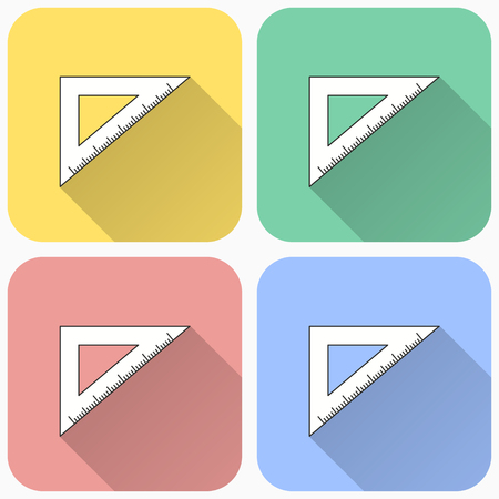 Triangle ruler icon, measure vector illustrationのイラスト素材