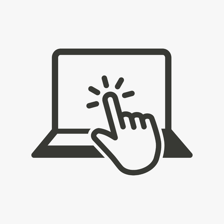 E-learning education icon. Academic study, learn symbol. Black vector illustration isolated on white. Simple pictogram for graphic and web design.のイラスト素材