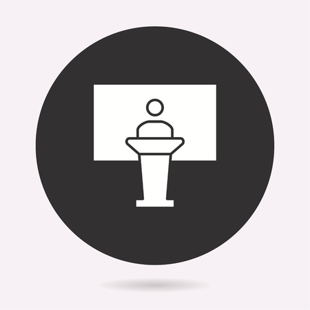 Conference icon. Vector illustration isolated. Simple pictogram for graphic and web design.のイラスト素材