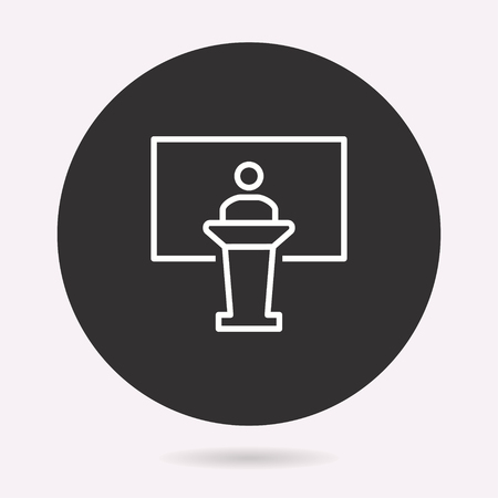 Conference icon. Vector illustration isolated. Simple pictogram for graphic and web design.のイラスト素材